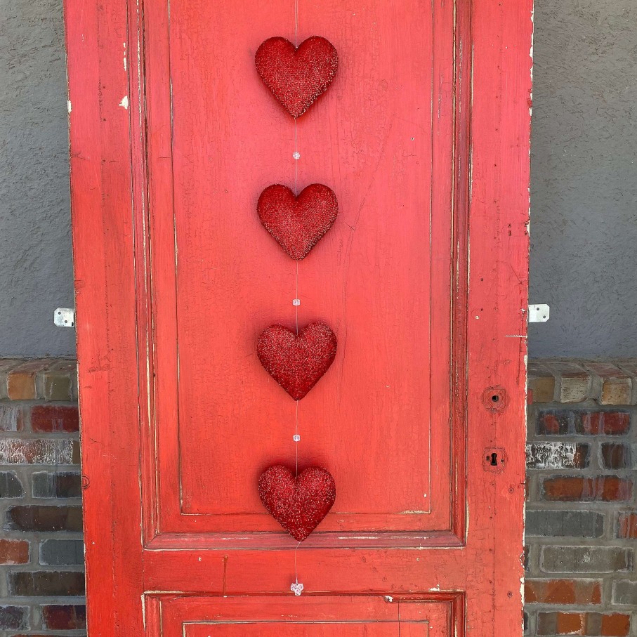 Burton & Burton Garlands | Red Hanging Heart Novelty Garland