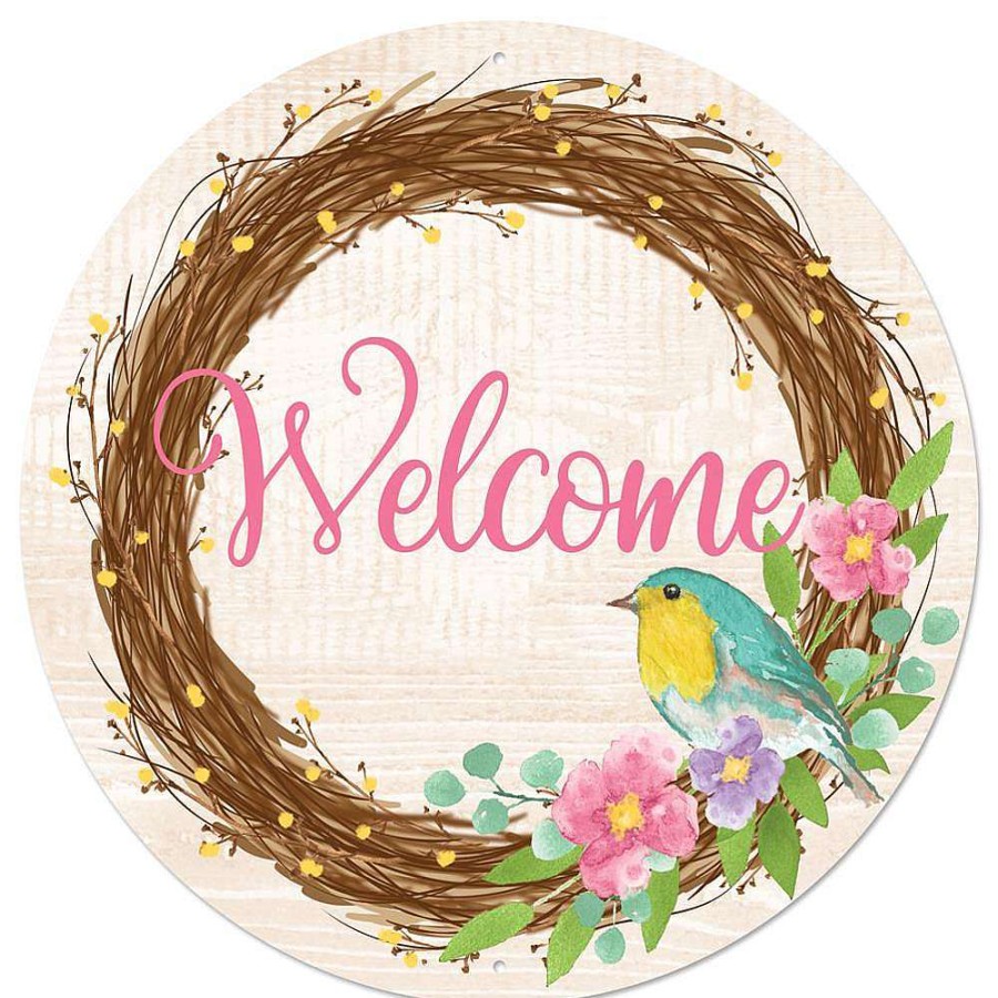 Craig Bachman Table Decor | Bird Nest Metal Sign