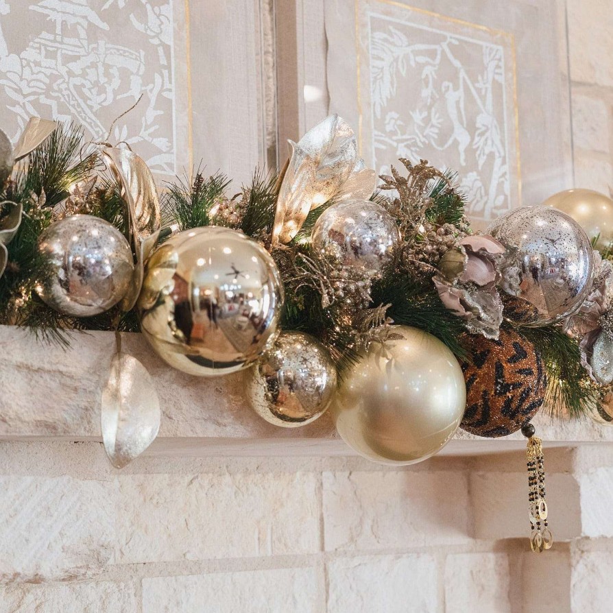 Farrisilk Ball Ornaments | Gold Shiny Ball Ornament, 8"