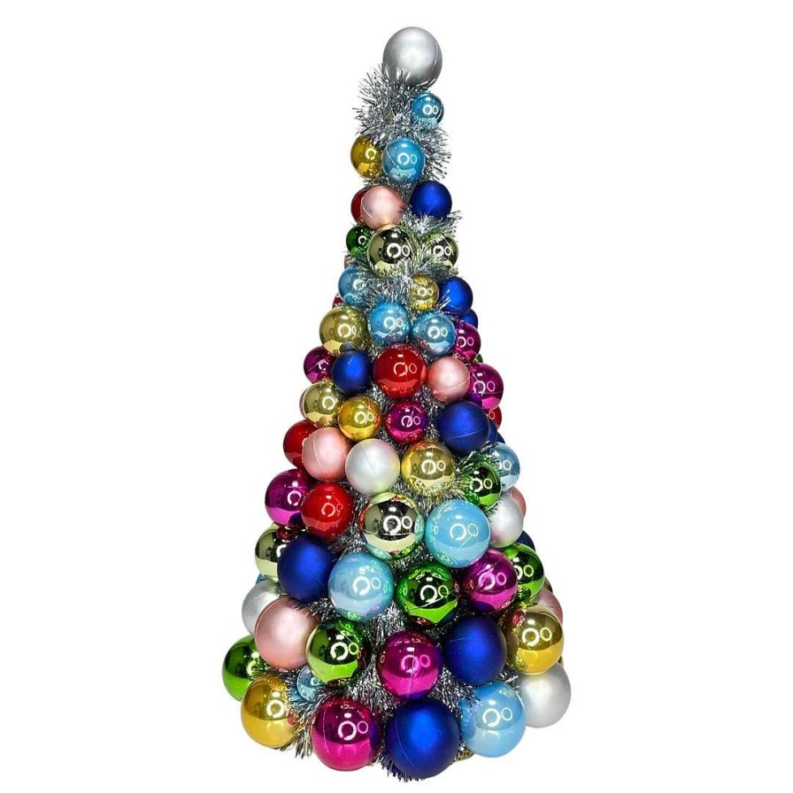 RAZ Table Decor | Ball Ornament Tree, 15.5"