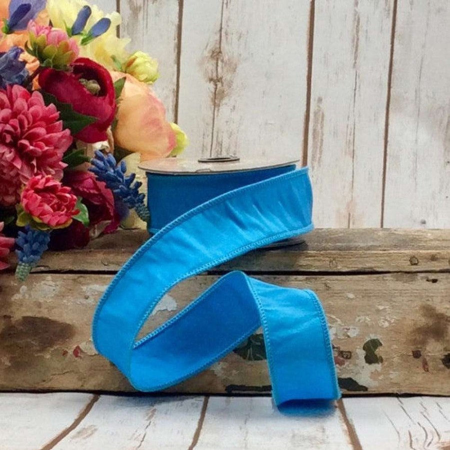 D. Stevens Spring Ribbon | Taffeta Blue Ribbon, 1.5" X 10Yd