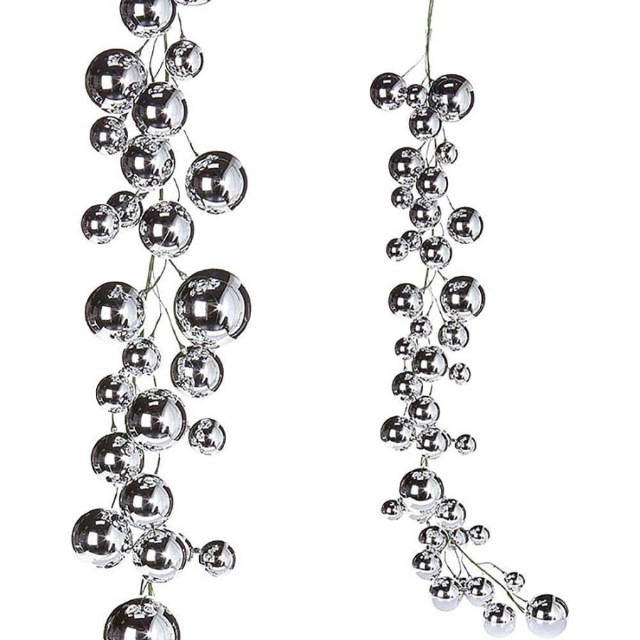 RAZ Happy New Year | 4', Silver Ball Garland