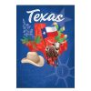 Evergreen Table Decor | Texas State Garden Suede Flag