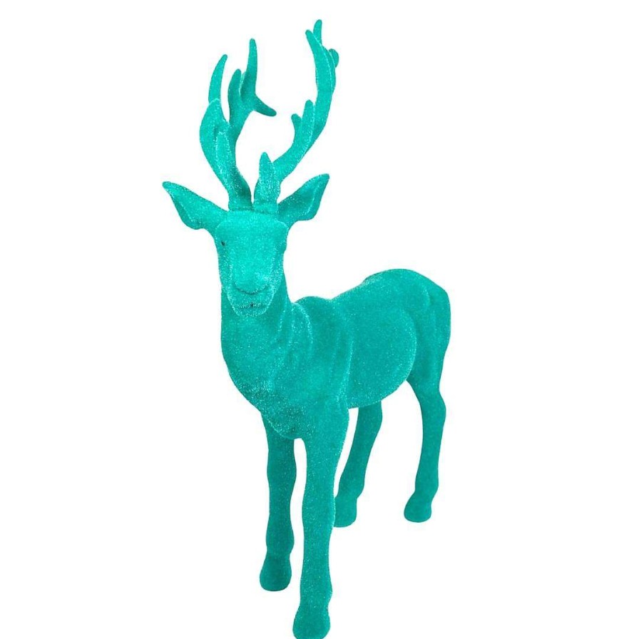 180 Degrees Home Accents | Flocked Deer, Large