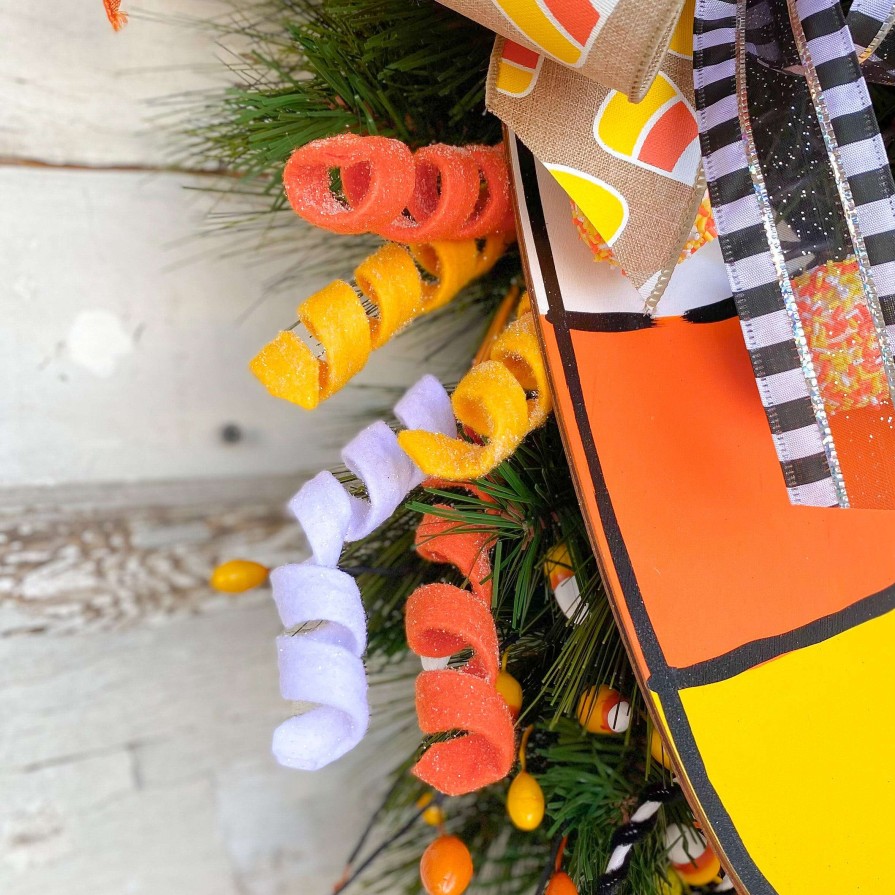 Liberty Floral Picks | Candy Corn Frizzy Curly Pick