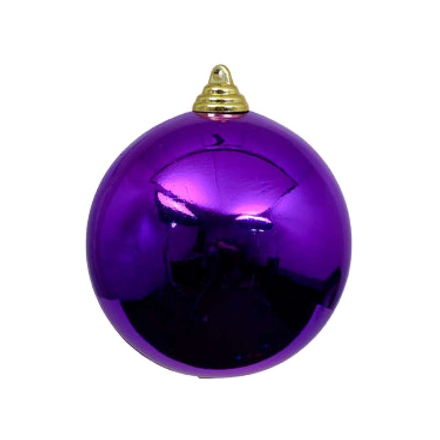 Farrisilk Spring | Purple Shiny Ball Ornament, 8"