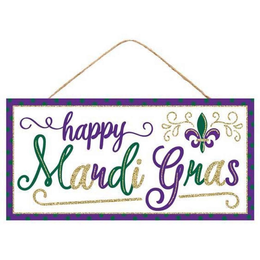 Craig Bachman Focal Points | Happy Mardi Gras Glitter Sign