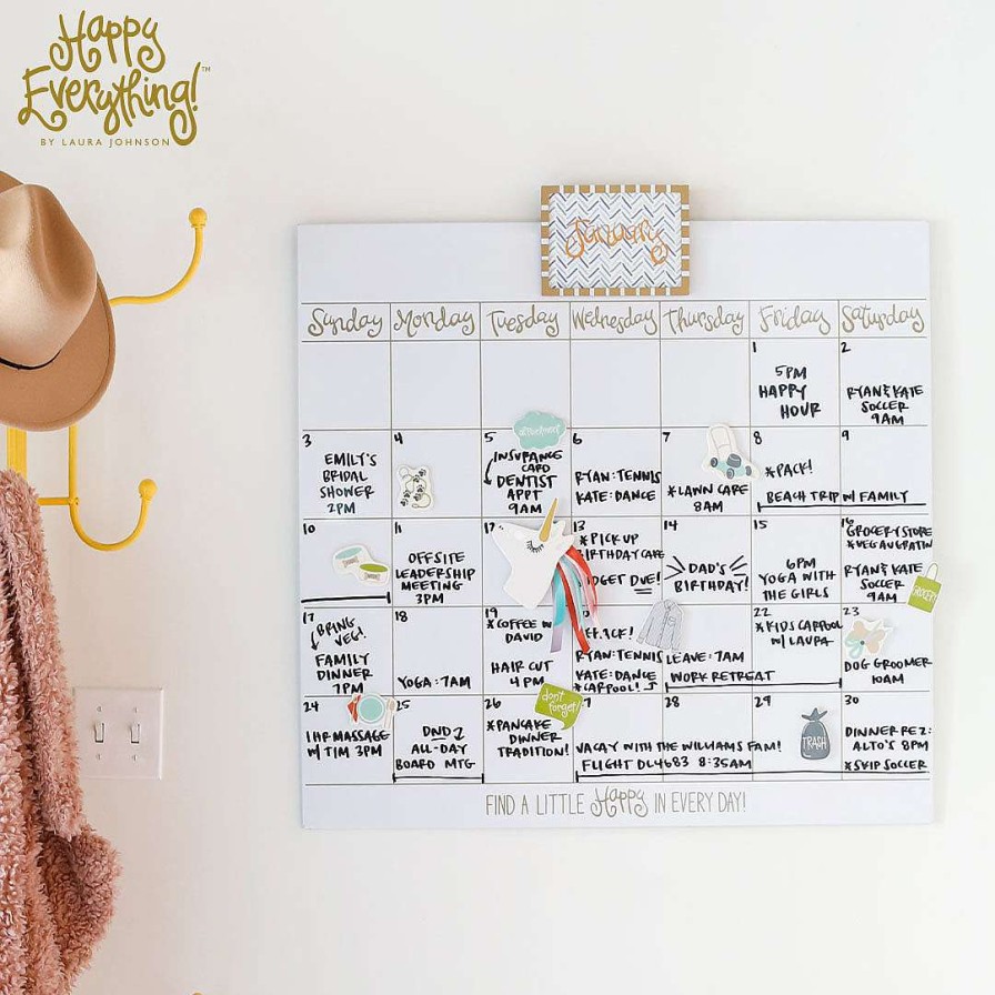 Happy Everything Hanging Decor | Dry Erase Mini Calendar By Happy Everything!