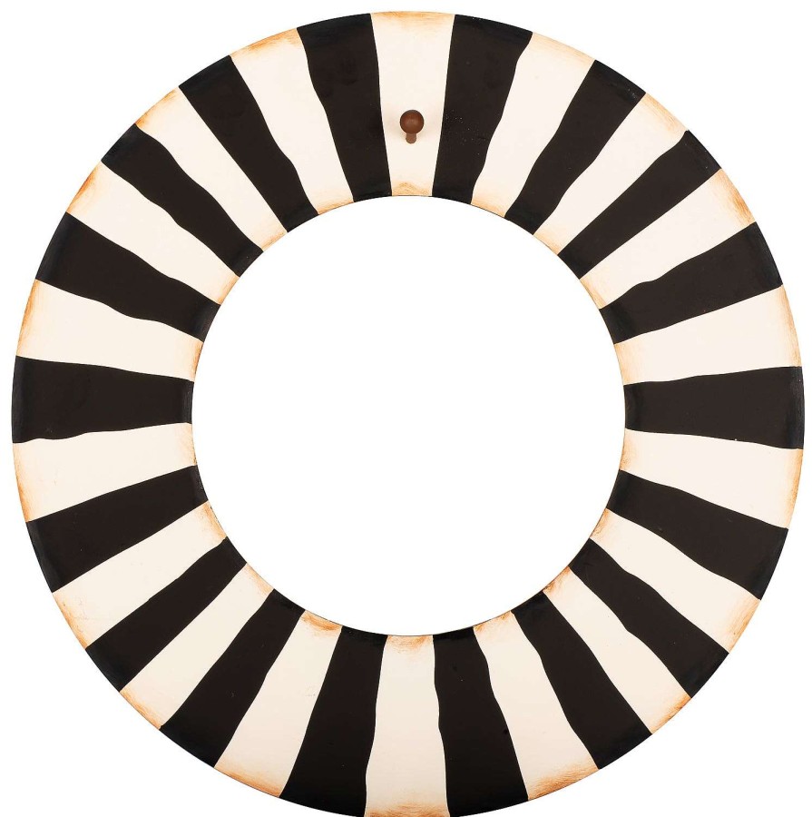 The Round Top Collection Wall Decor | Black And White Wreath With Grommet Hanger