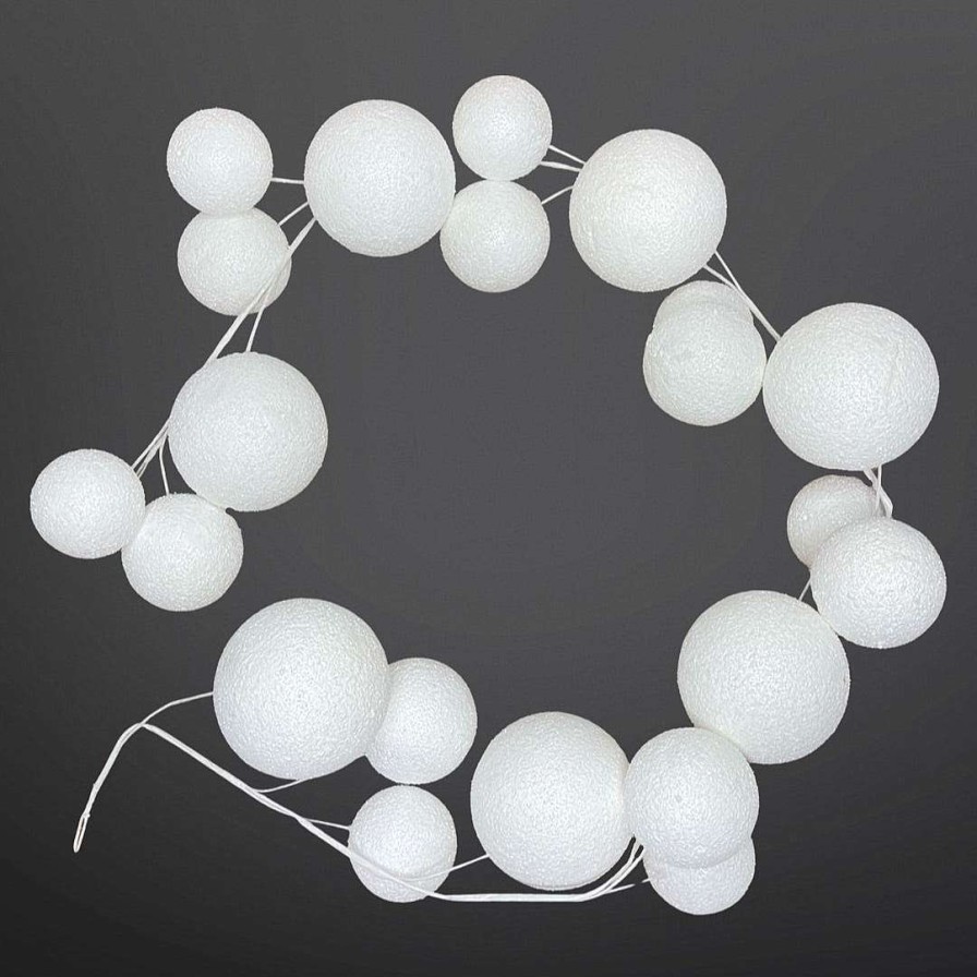 RAZ Winter | Snowball Ball Garland, 5.5'