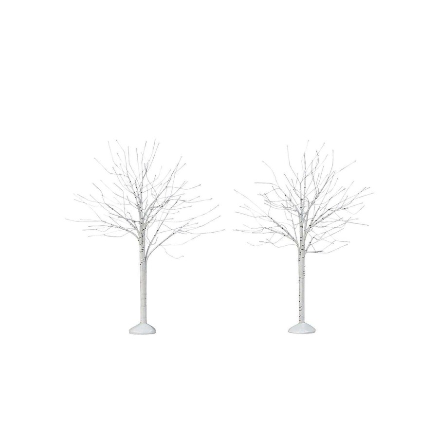 Department 56 Table Decor | Winter Birch Trees, Dept. 56 Village