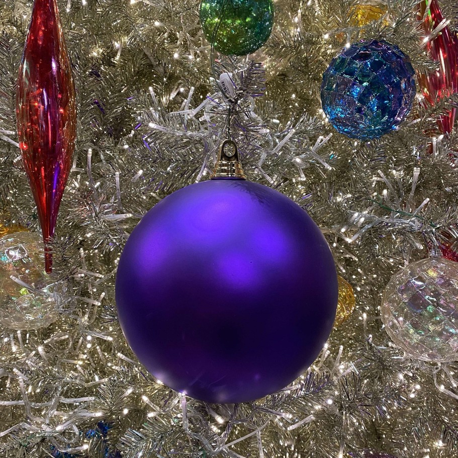 Farrisilk Mardi Gras | Purple Matte Ball Ornament, 8"