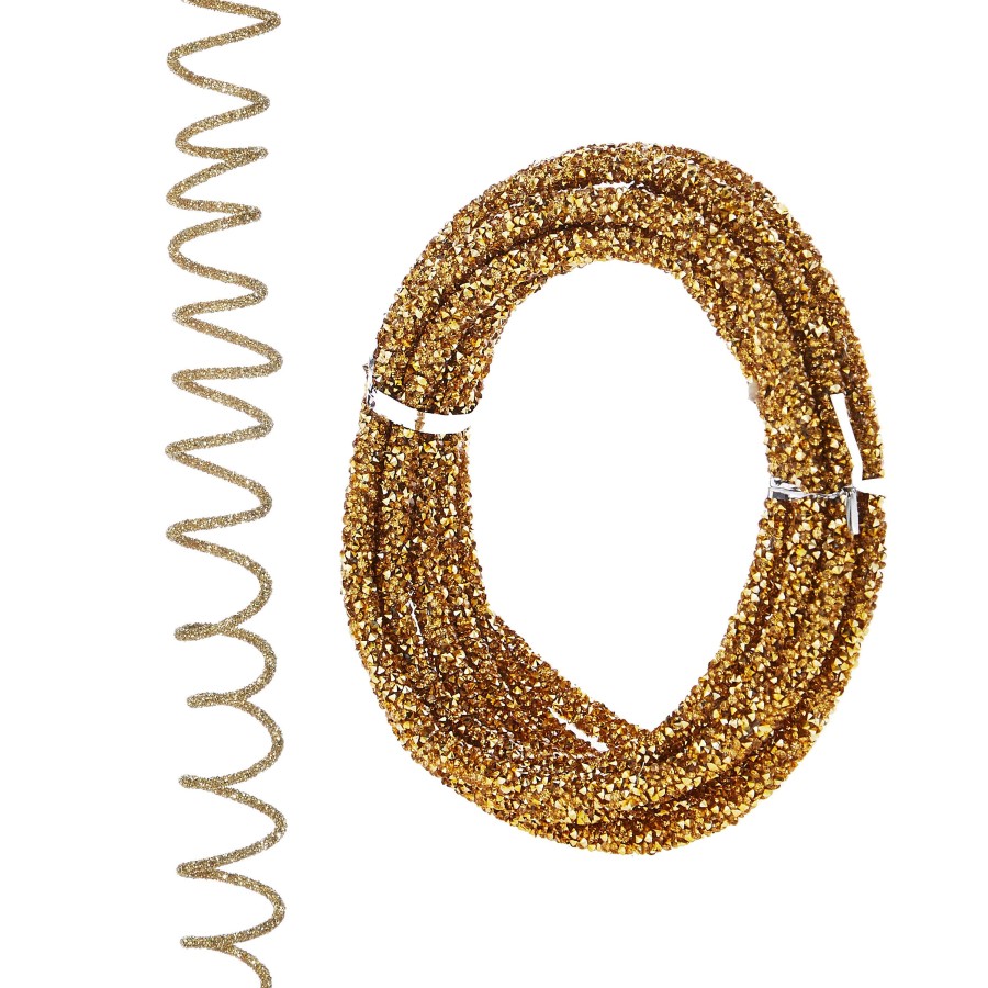 RAZ Happy New Year | Gold Glittered Rope Garland, 10'