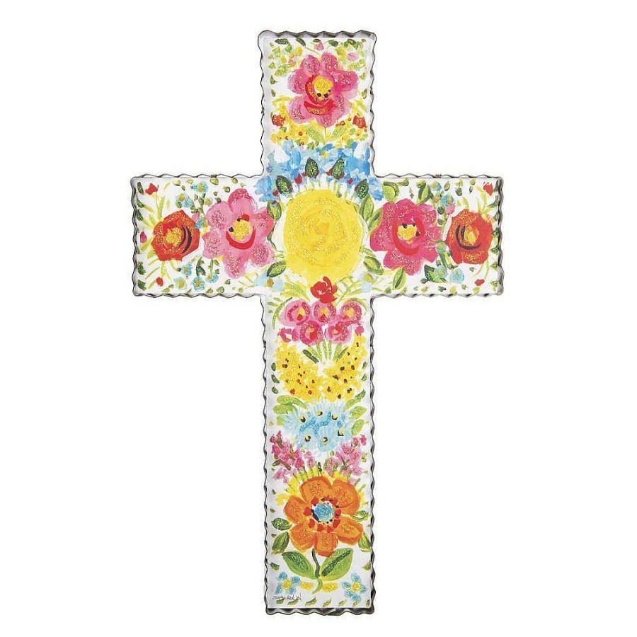 The Round Top Collection Wall Decor | Floral Cross Gallery Art