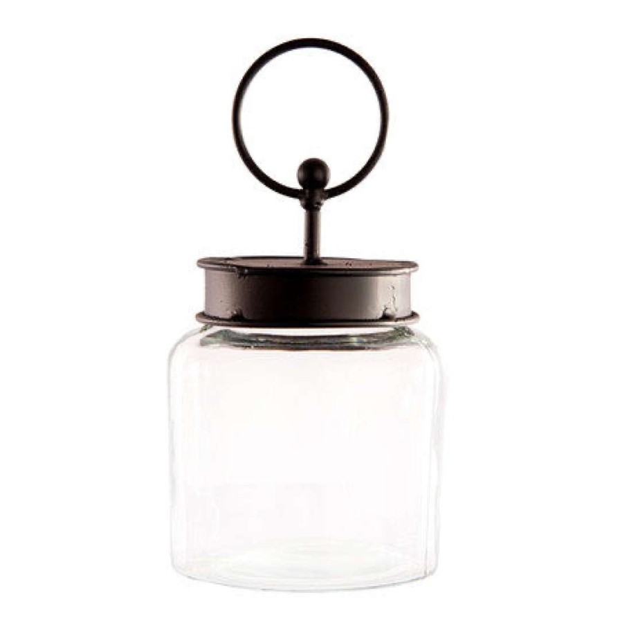 The Round Top Collection Kitchen & Dining | Round Glass Jar With Black Lid