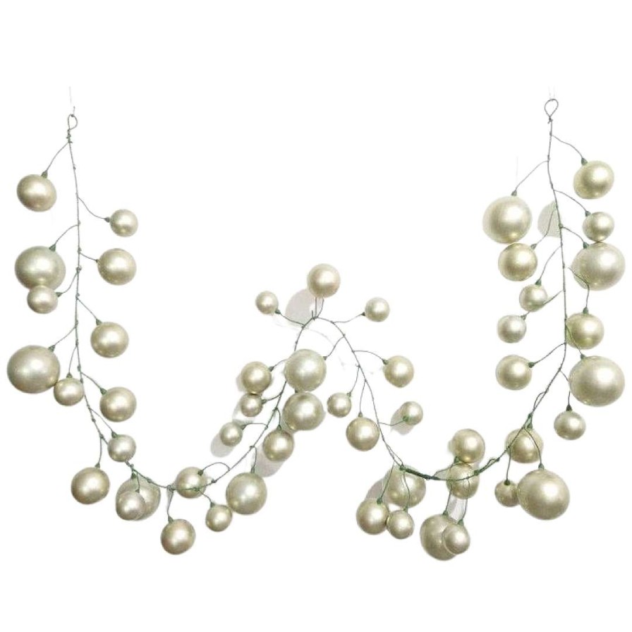 Farrisilk Garlands | Platinum Ball Garland, 10'