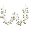 Farrisilk Happy New Year | Platinum Ball Garland, 10'