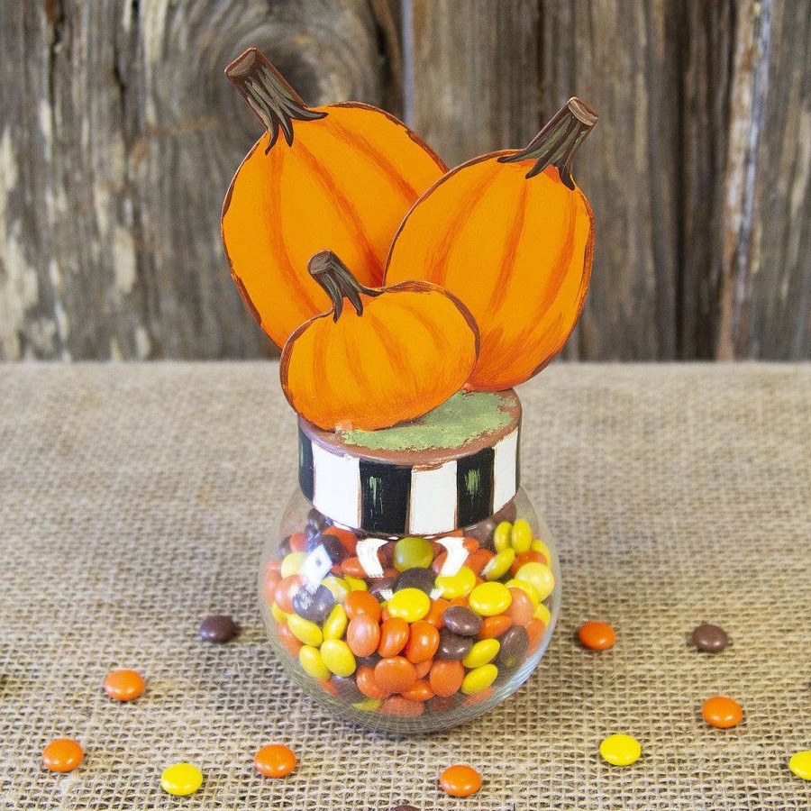 The Round Top Collection Decorative Containers | Pumpkin Bubble Jar