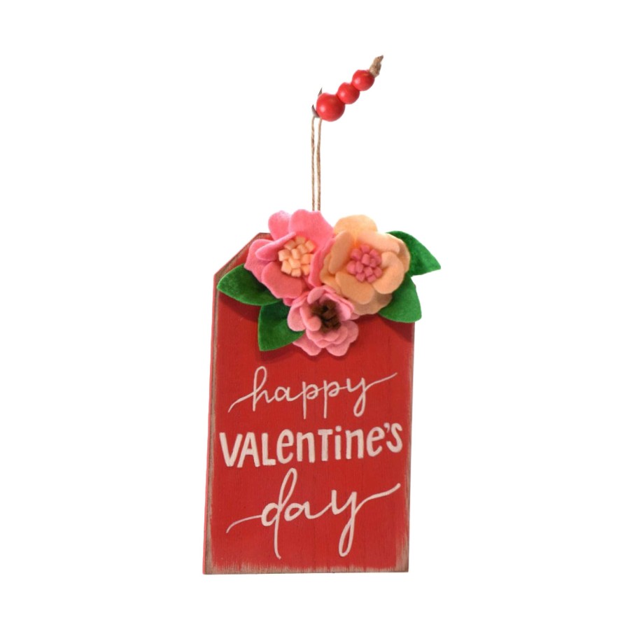 Direct Export Co. Door Decor | Red Floral Valentine'S Day Ornament