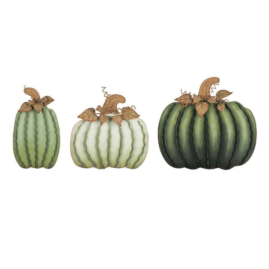 The Round Top Collection Table Decor | Green Pumpkins