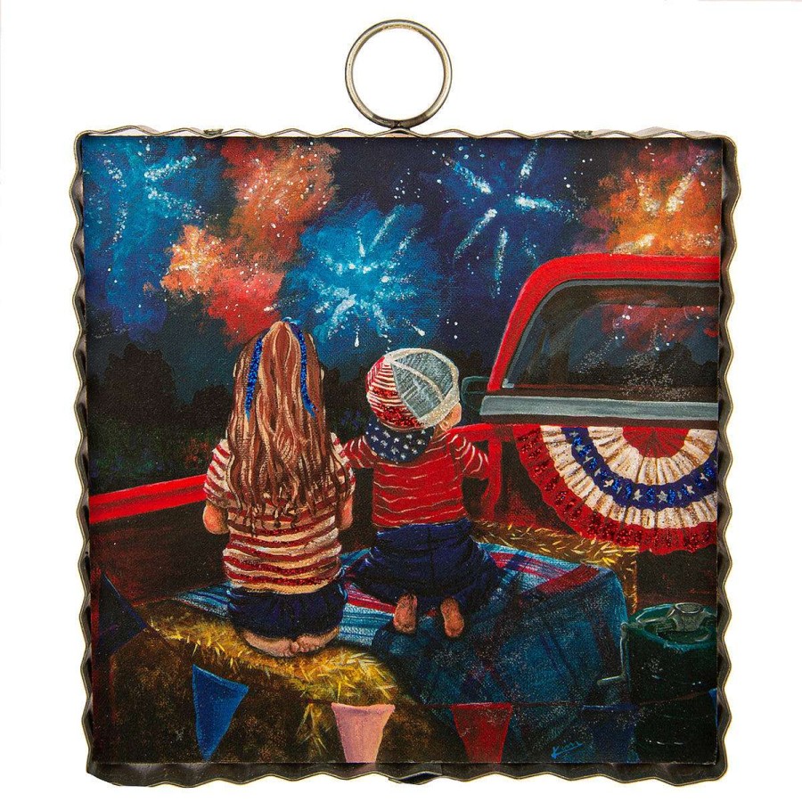 The Round Top Collection Table Decor | Firework Watch Party Mini Gallery Art