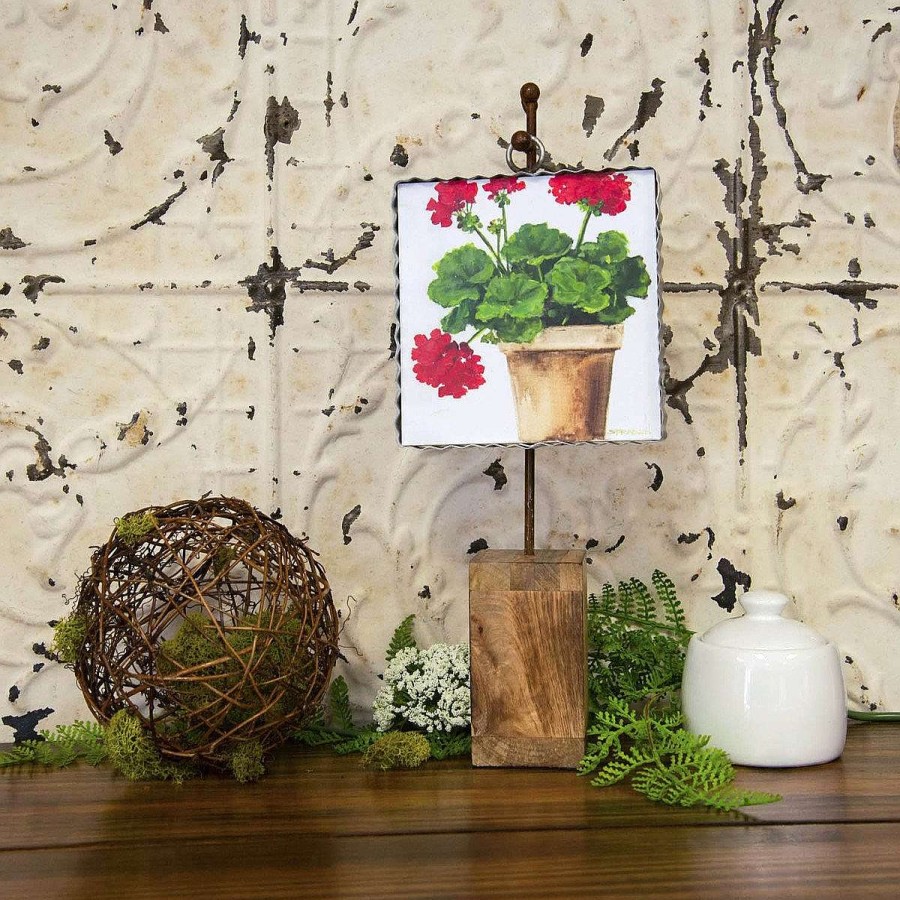 The Round Top Collection Wall Decor | Pot Of Geraniums Mini Gallery Art