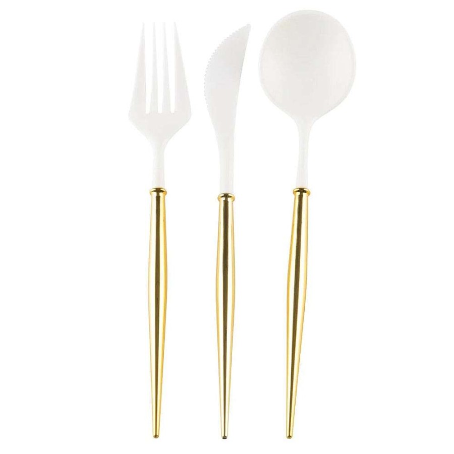 Sophistiplate Happy New Year | Bella Cutlery, White & Gold