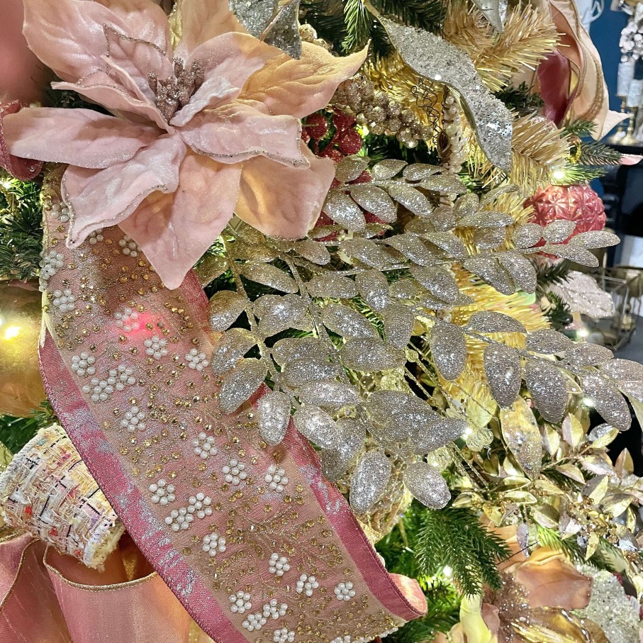 Direct Export Co. Floral Decor | Rose Gold Honey Locust Glitter Spray