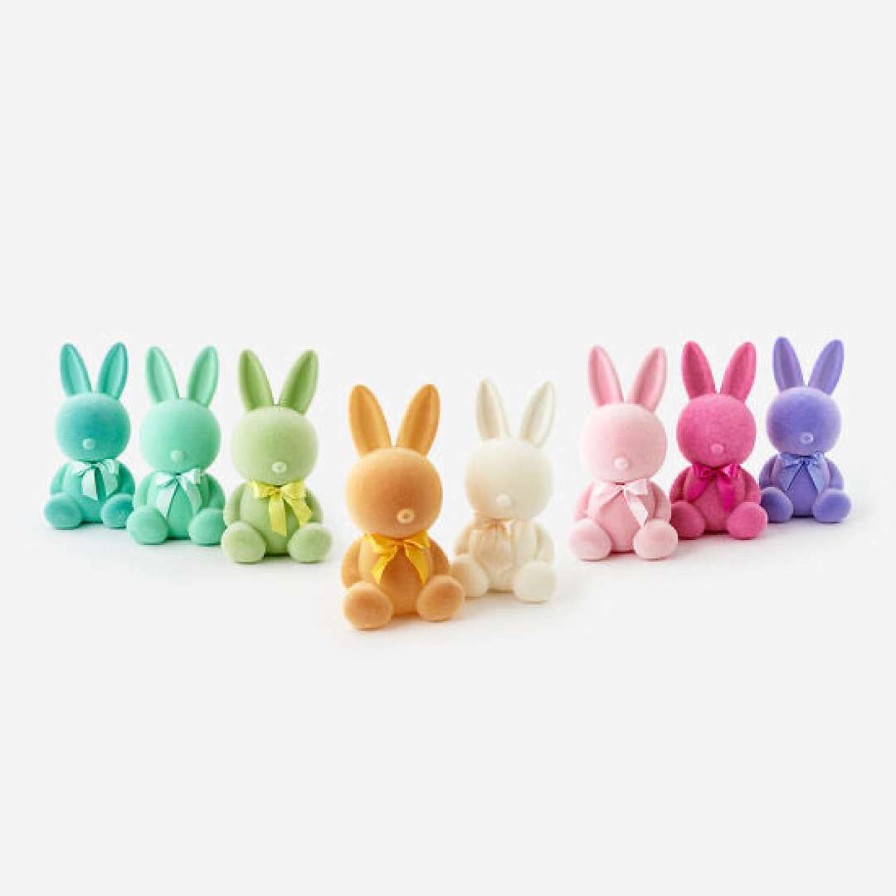 180 Degrees Table Decor | Flocked Sitting Bunny, Large