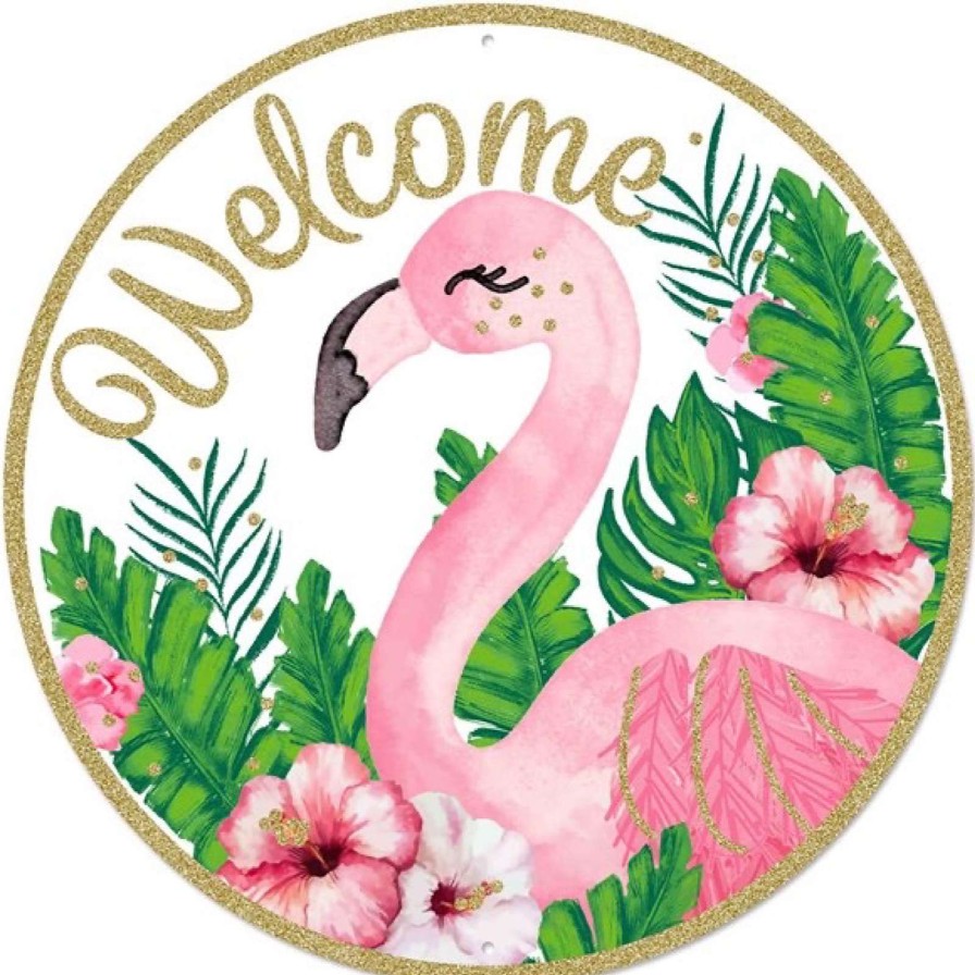 Craig Bachman Table Decor | Glitter Flamingo Sign