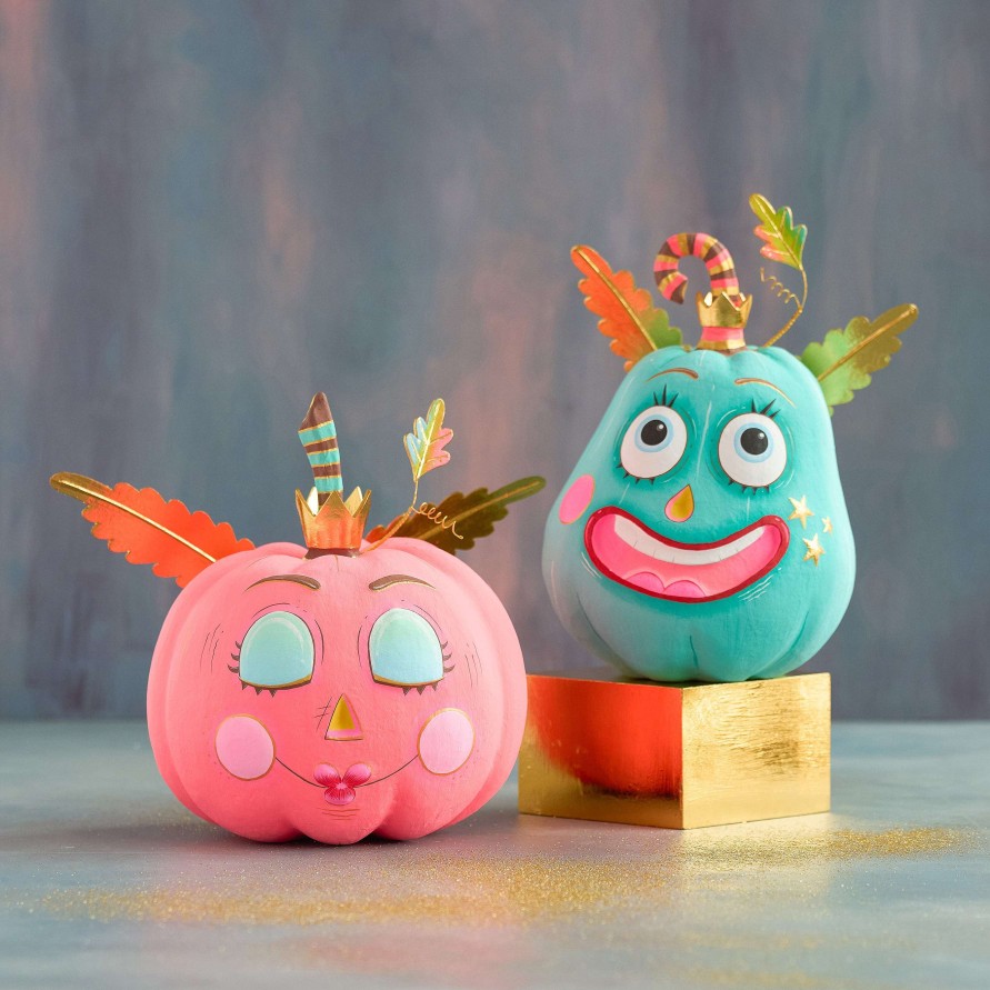 Glitterville Figurines | Pumpkin Pixies Display By Glitterville, Small