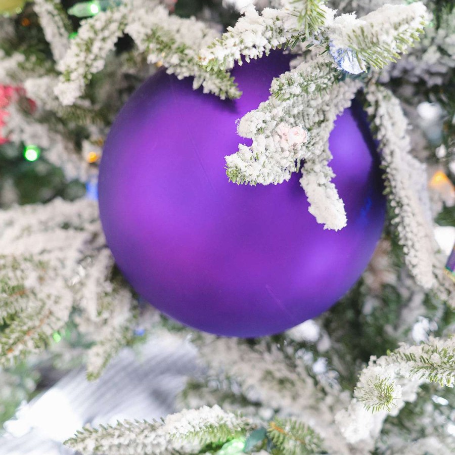 Farrisilk Ball Ornaments | Purple Matte Ball Ornament, 4"