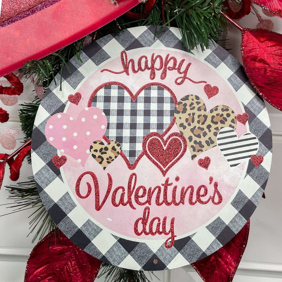 Craig Bachman Wall Decor | Mixed Print Happy Valentine'S Day Sign, 8"