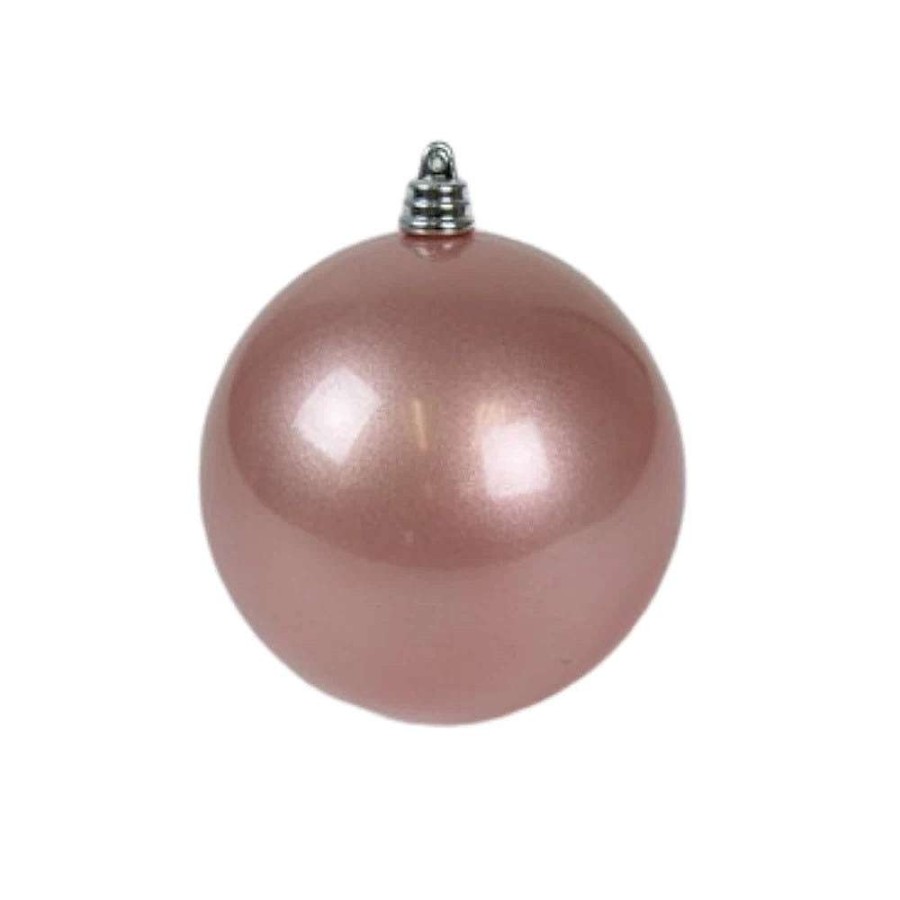 Farrisilk Ball Ornaments | Dusty Rose Candy Apple Ornament, 8"