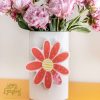 Happy Everything Diy Containers | White Small Dot Big Oval Vase By Happy Everything!