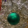 Farrisilk Ball Ornaments | Emerald Green Matte Ball Ornament, 4"