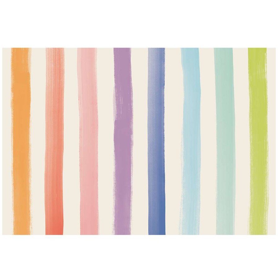 Hester & Cook Celebrate Birthday | Sorbet Painted Stripe Placemat Sheets