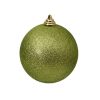 Farrisilk Ball Ornaments | Lime Green Glitter Ball Ornament, 4"