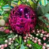 Farrisilk Ball Ornaments | Fuchsia Shiny Ball Ornament, 8"