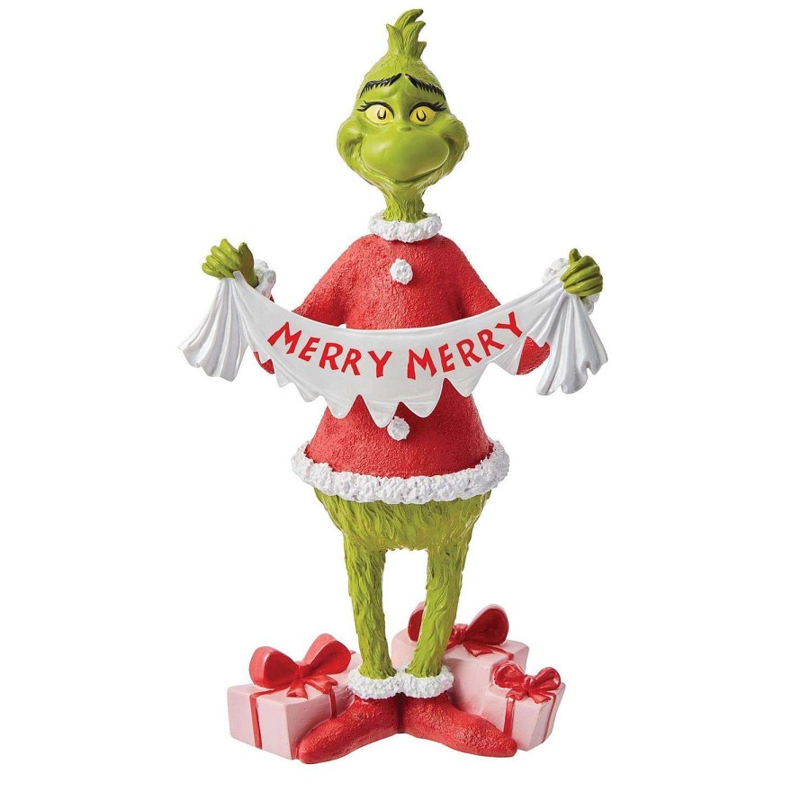 Department 56 Figurines | Merry Collection Grinch Figurine, Dept. 56 Village