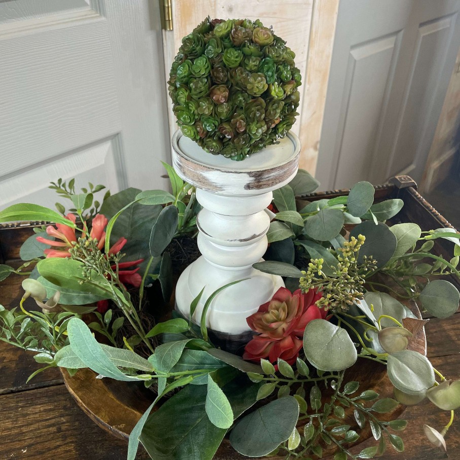 CRI Door Decor | Mixed Succulent Wreath 6"