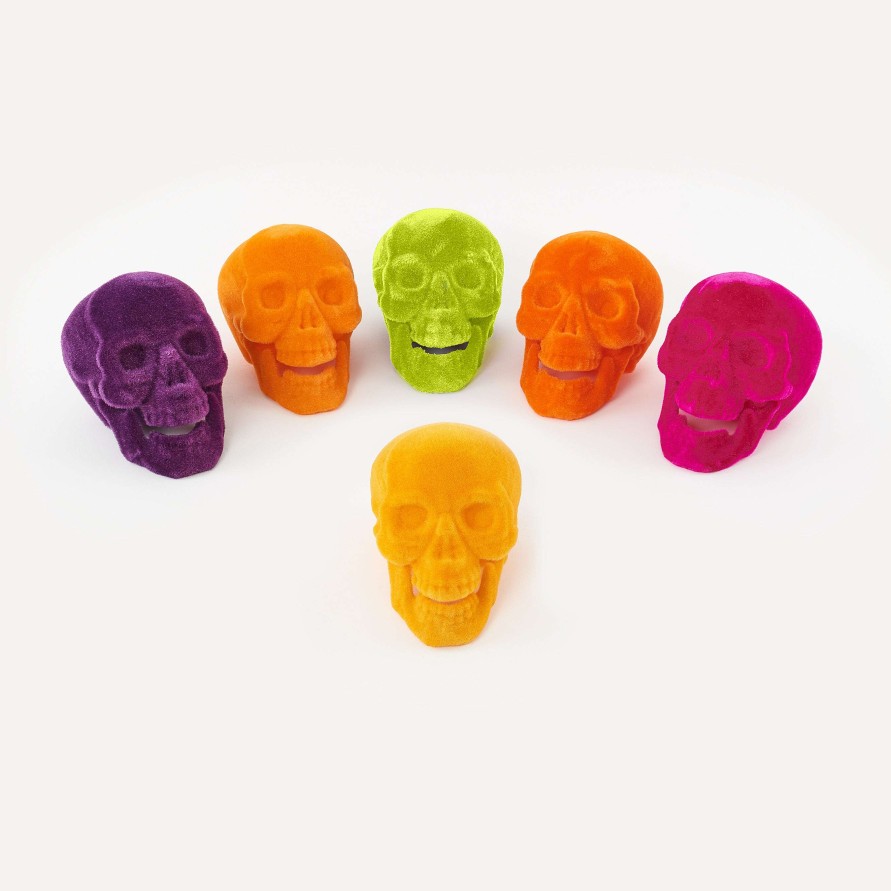 180 Degrees Home Accents | Flocked Skull