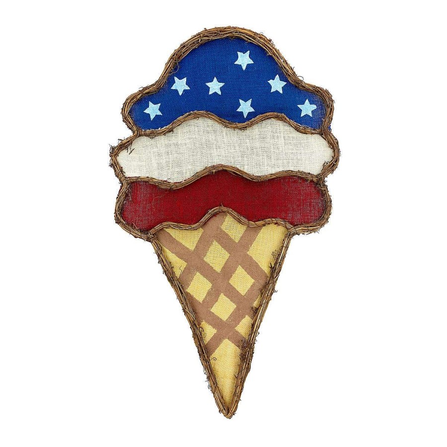 Liberty Floral Hanging Decor | Red, White And Blue Ice Cream Burlee