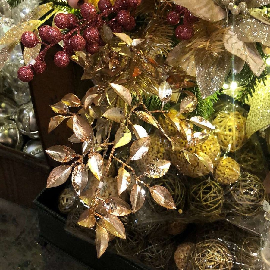 Mark Roberts Floral Decor | Golden Leaf Spray, 28"