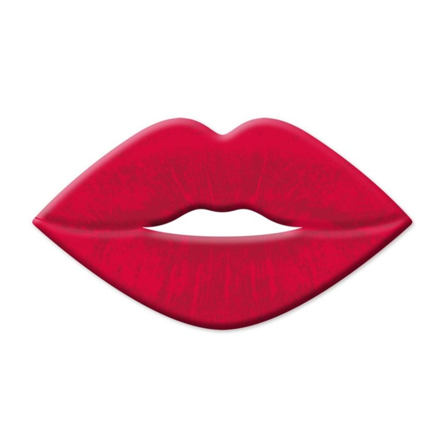 Craig Bachman Table Decor | Red Metal Embossed Lips