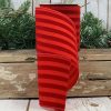 D. Stevens Ribbon | Red Flocked Stripe Ribbon, 4" X 10Yd