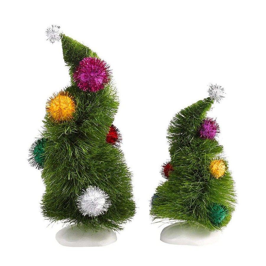 Department 56 Table Decor | Wonky Trees Set, Dept. 56 Village