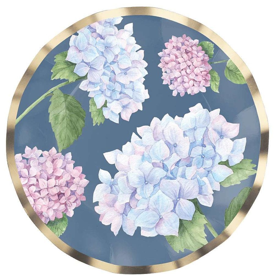 Sophistiplate Spring | Wavy Salad Plate, Hydrangeas