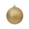 Farrisilk Mardi Gras | Gold Glitter Ball Ornament, 6"