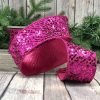 D. Stevens Ribbon | Hot Pink Metallic Sequin Ribbon, 2.5" X 10Yd